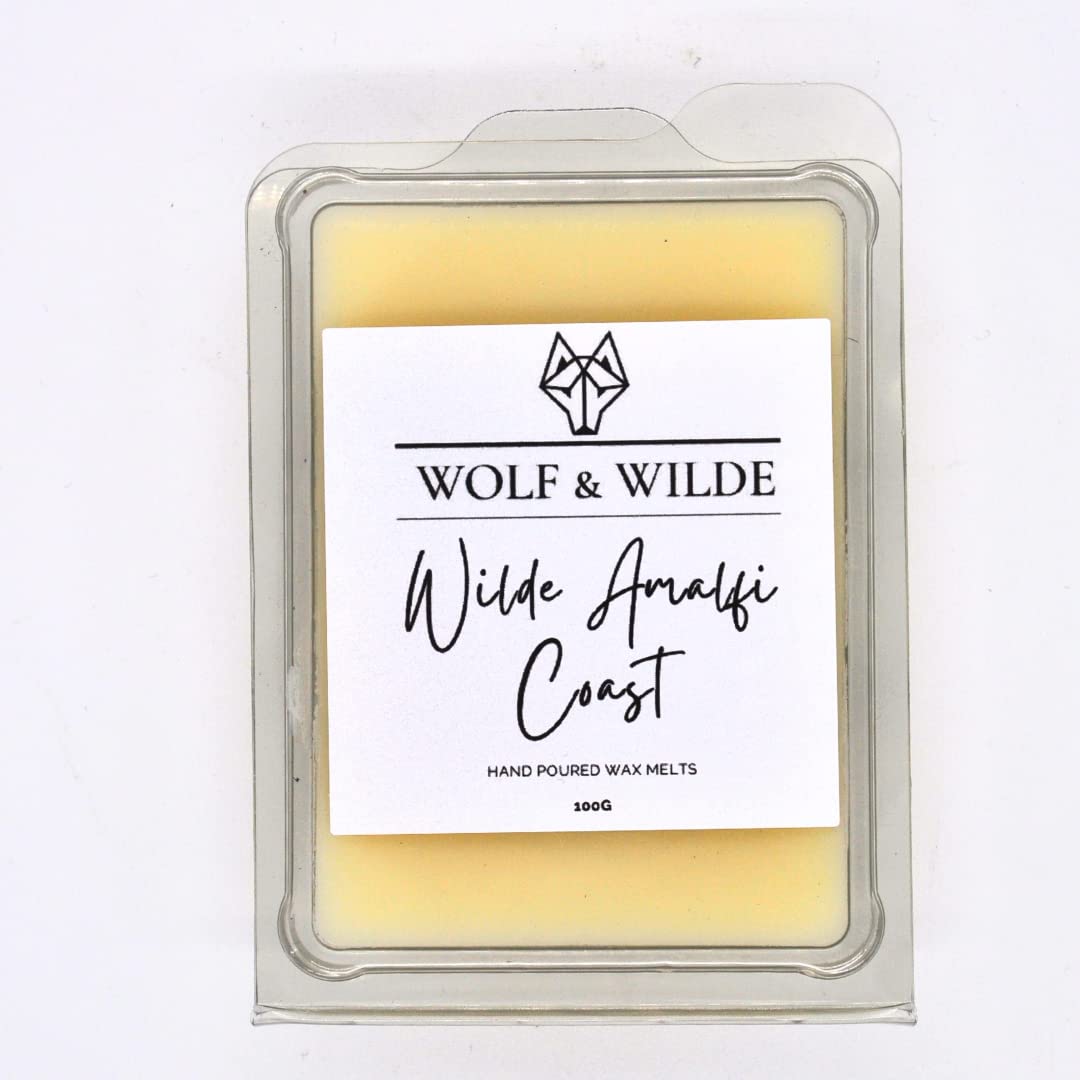 Wolf & Wilde Orange Amalfi Coast Aromatherapy Soy Wax Melts 100G. 6 Cubes Per Pack. Highly Scented Wax Tarts Handmade In Yorkshire By