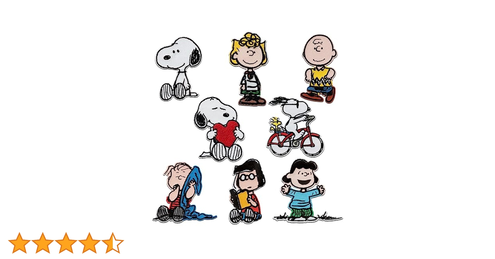 Patch Thermocollant Snoopy à Vélo | Ecusson Brodé 7.8x7.4cm | Pour Vêtements, Sacs, Déco