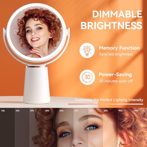Espejo para Maquillaje Auxmir 30X con Luz y Rotación miniatura 3