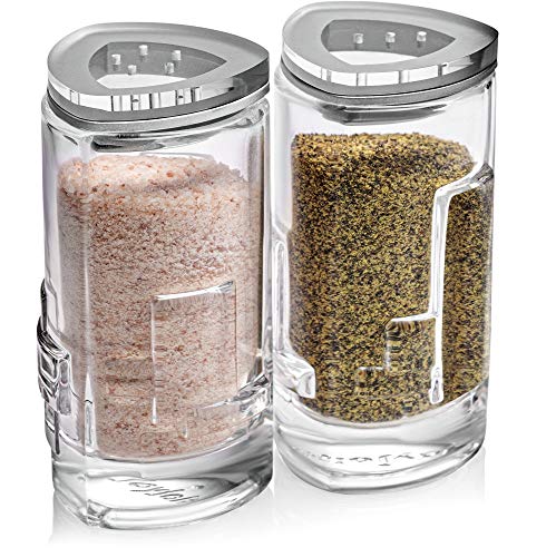 Salt Pepper Shakers by JoyJolt - 2Oz Salt and Pepper Set of 2 - Premium Quality Durable Glass - Eleg - //coolthings.us