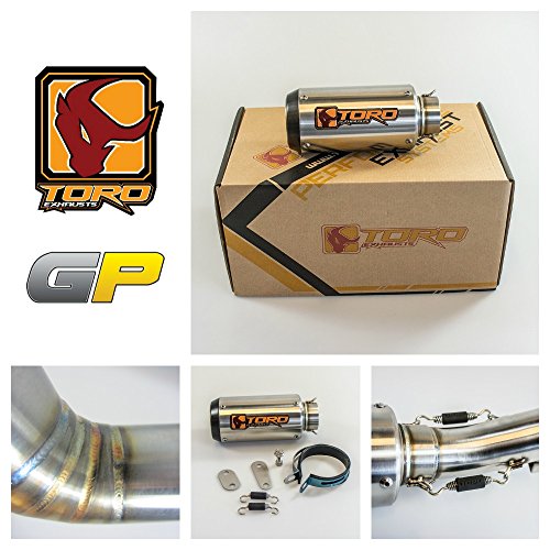 Toro T1 GP Medio sistema de escape de motocicleta - Acero inoxidable...