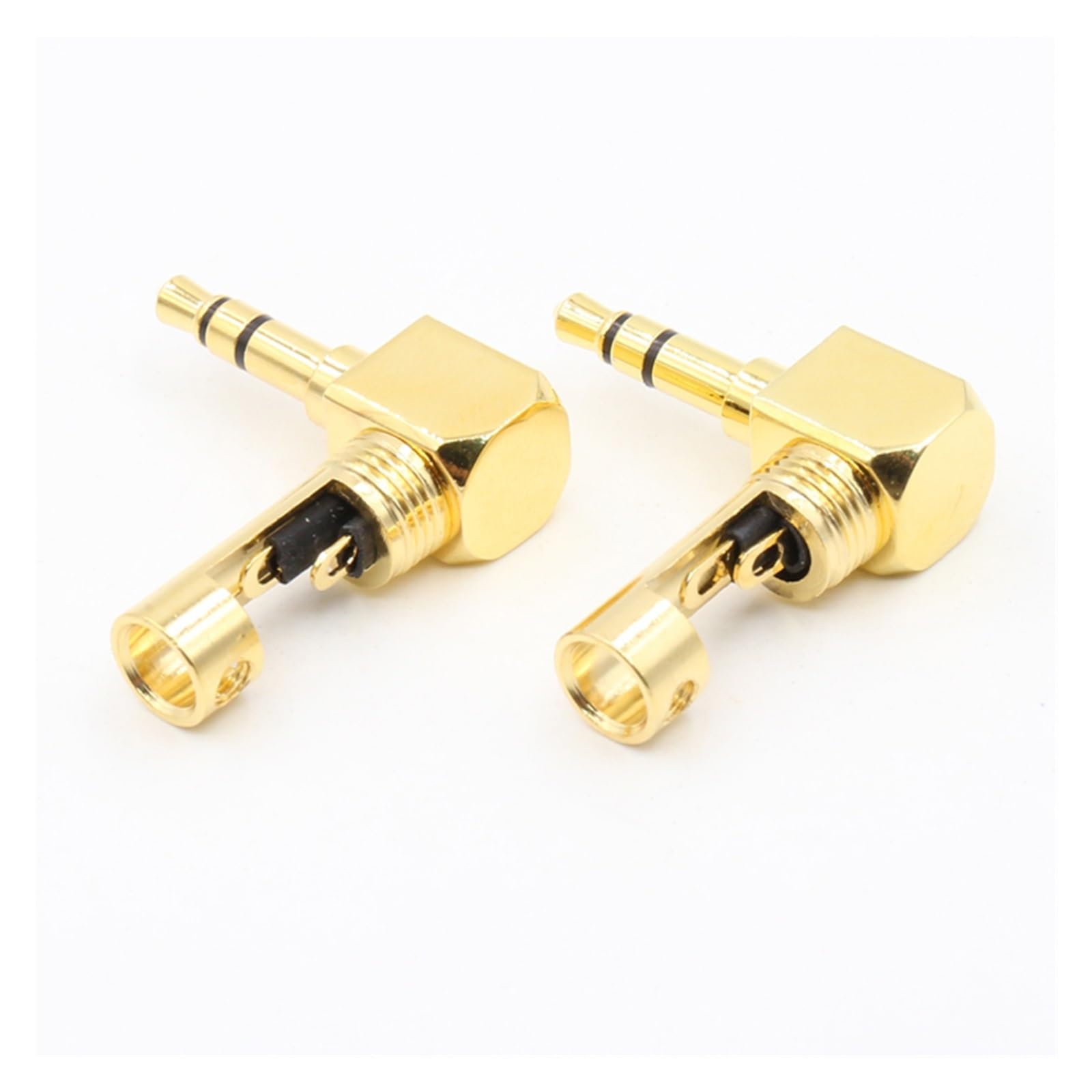 4 Uds. Conector De Audio Estéreo Macho De 3,5mm Chapado En Oro De 24K 3U For Cable De Auriculares