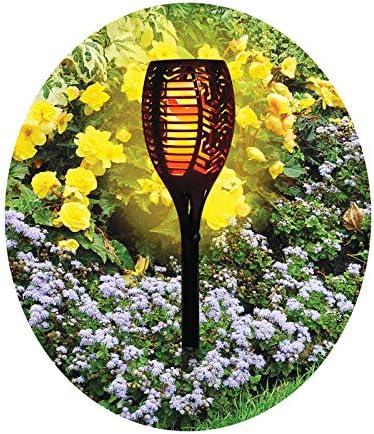 Shawhshank LEDz Ceramic Black 12-36" in. Round Garden Torch