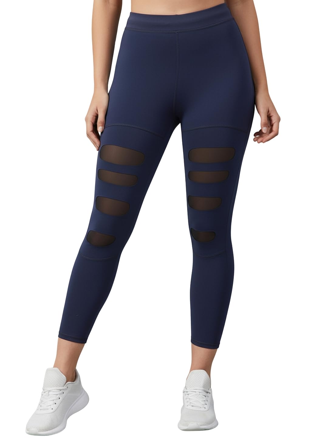 BLINKIN Mallas deportivas para mujer con malla – Ropa deportiva ideal para mujer, ropa activa, yoga y fitness – los pantalones de fitness definitivos para mujer (5001)