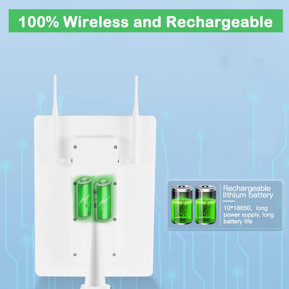 Routeur 4G LTE Solaire Extérieure Sans Fil, Box 4G Avec Carte SIM, Borne WiFi Antenne 4G CLE 150Mpbs,Lancer 2.4GHz Wi-FI 150Mpbs,2 Antennes Externe,Modem Carte SIM Pour Tout Opérateur (33 * 26cm