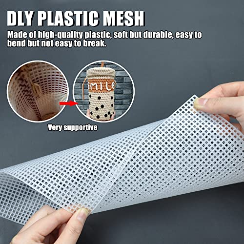 LYLIDIA 6PCS Plastic Canvas Sheets 6 Count Mesh for DIY Crafts White Needlepoint Canvas for Embroidery Crafting, Knit - Image 4