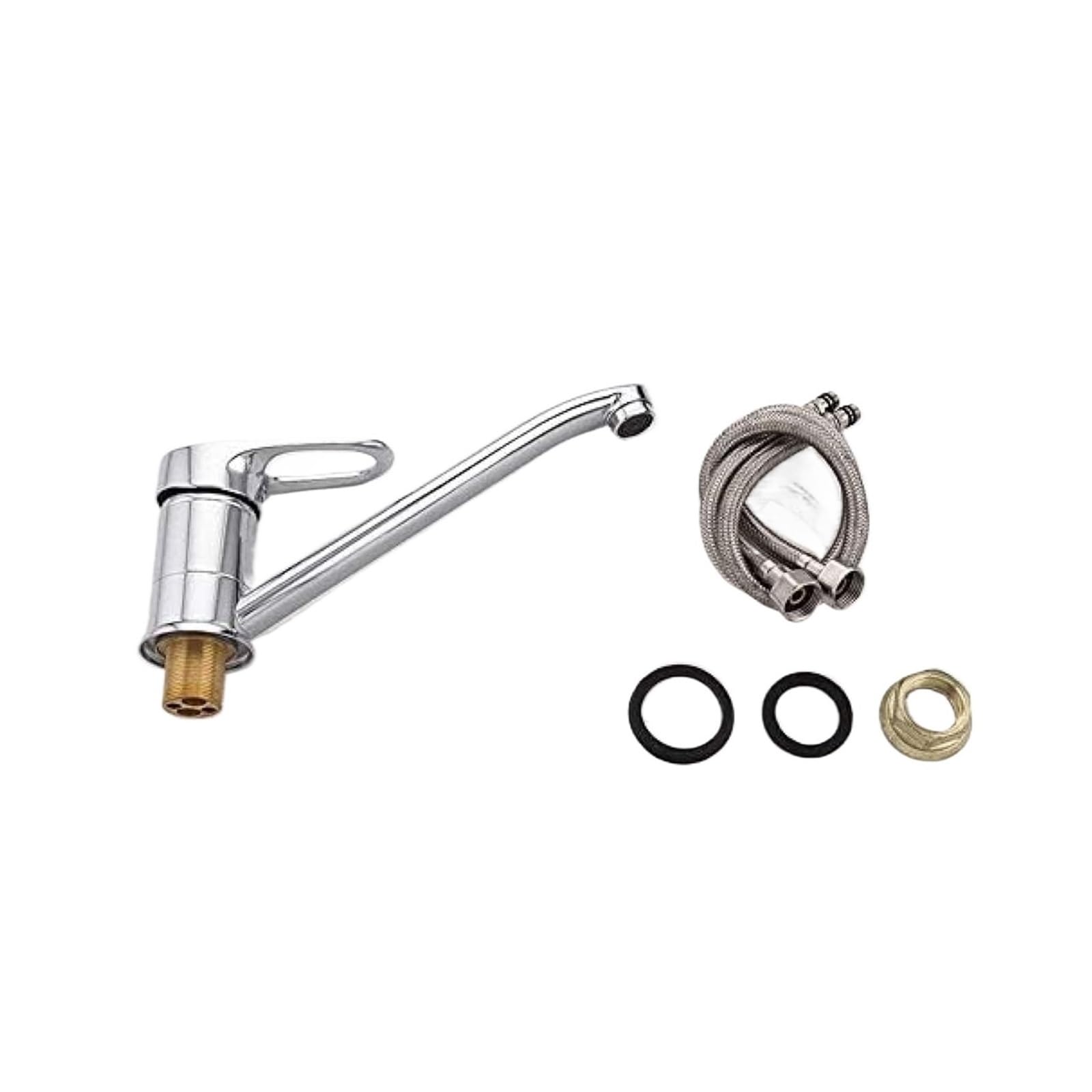 Eamrfvqt One Color Solid Brass Kitchen Faucet