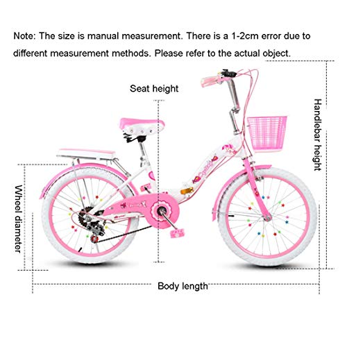LED Tech - Bicicletta pieghevole per bambine da 2