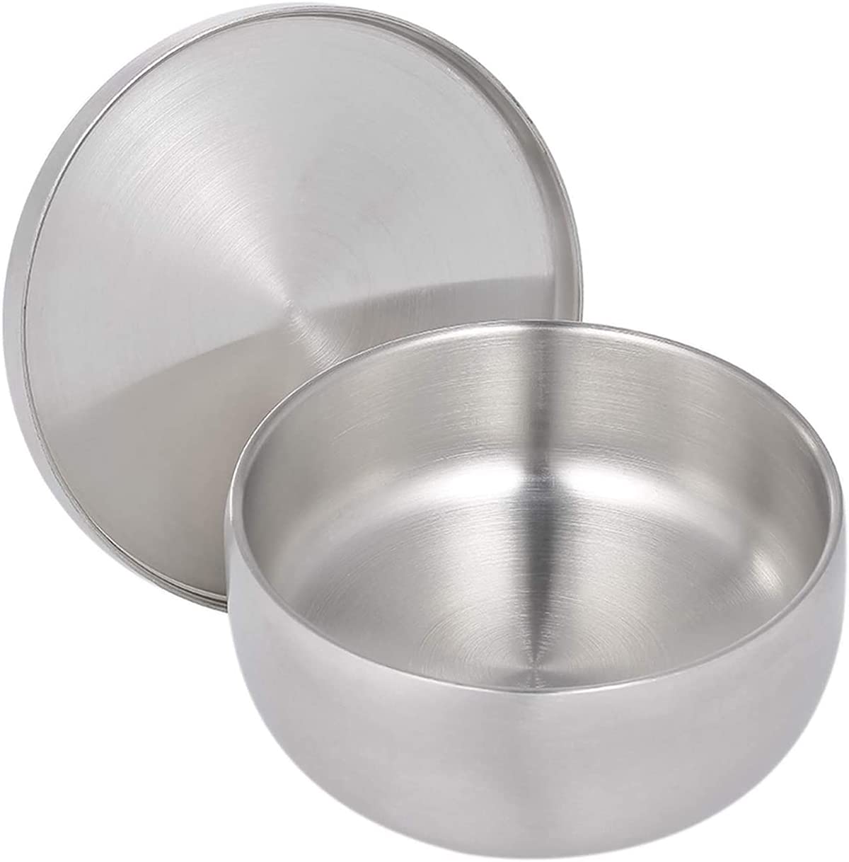 KASTWAVE Anti-Skid Stainless Steel Shaving Bowl - Men's Durable Shave Cream Soap Mug for Face Cleaning - Easy to Clean