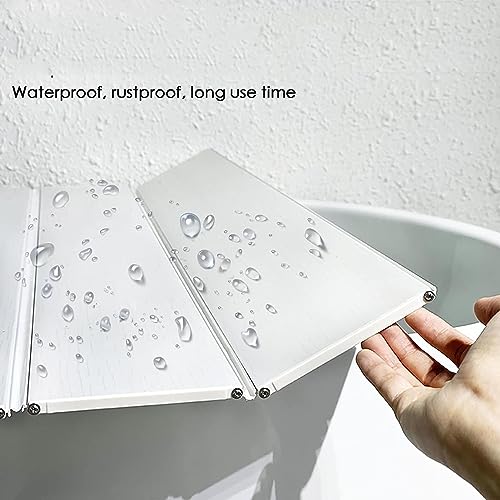 Estante de almacenamiento impermeable blanco para decoración de baño 5