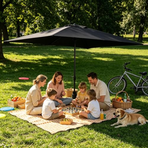 Tela de repuesto para sombrilla jardín 200x300 rectangular con lona impermeable para exterior 2