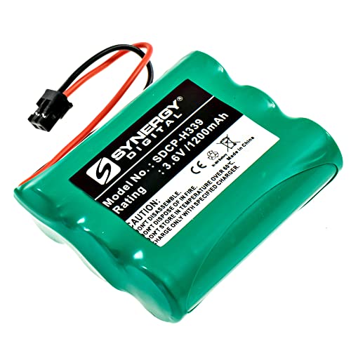 Synergy Digital Cordless Phone Battery, Works with Sanyo GES-PCM02 Cordless Phone, (Ni-MH, 3.6V, 1200 mAh) Ultra Hi-Capacity, Compatible with Panasonic HHR-P401 Battery