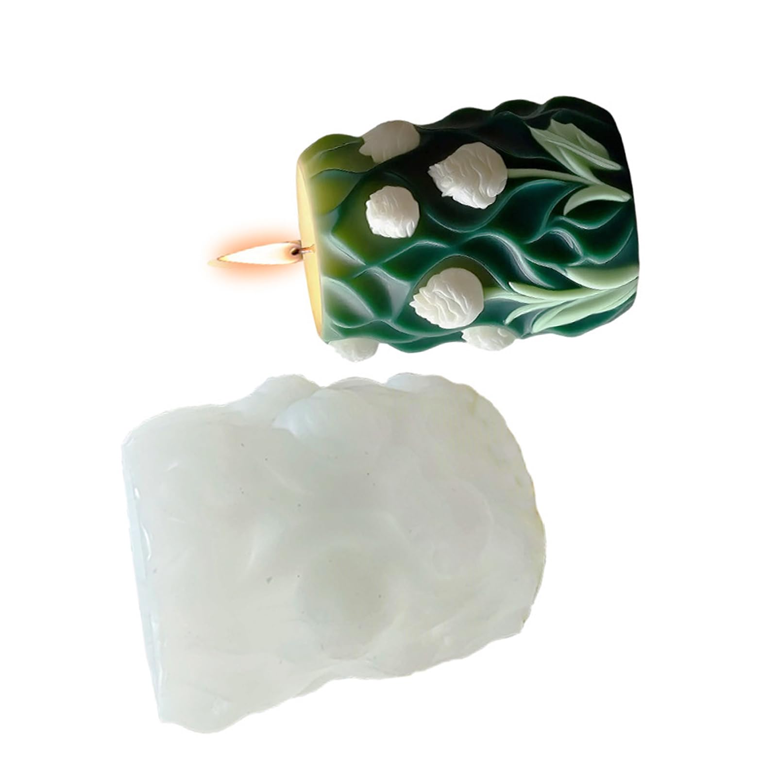 Buxuaaaa A Buxuaaa Flowers Pillar Tulips Silicone Molds Ornament Molds Castings Plasters Craft Supplie Silicone Flowers Pillar
