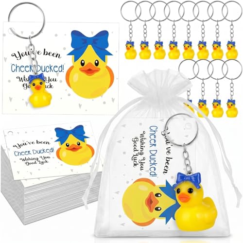 Llaveros de pato You 've Been Cheer Ducked con bolsas SiliFine pack de 40
