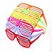 Bombom Tree 12 Pack Neon Color Shutter Style Glasses 80's Party Slotted Sunglasses for Kids & Adults, 80s Retro Rock Pop Star Disco Dress-Up Party Pack Supply Set