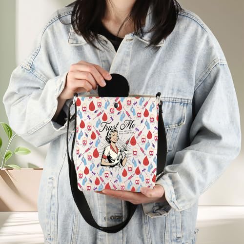 JNIAP Phlebotomist Crossbody Bag Phlebotomy Gifts Phlebotomy Nurse Gift Phlebotomy Technician Shoulder Bag 6