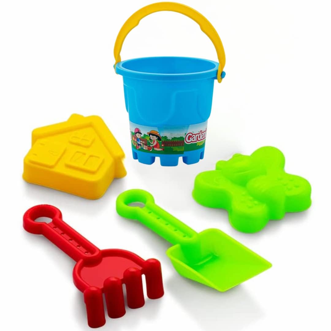 Storio Beach Play Set for Kids Sand Molds Toys for Toddlers Gardening Playset Outdoor Tool Kit Made in India (Beach Set 5Pcs), Multicolor-image-25