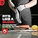 NoCry Premium Cut Resistant Gloves Food Grade — 100% Food Safe — Level 5 Meat Cutting Glove for Chefs & Butchers — Perfect Mandoline Glove or Oyster Shucking Gloves with Superior Comfort & Dexterity