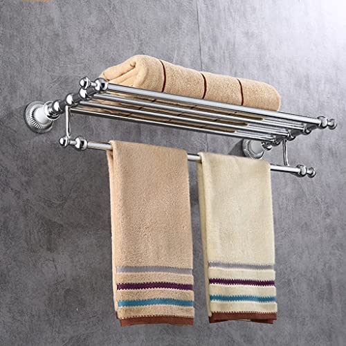 Porte-serviettes de bain double en argent antique accessoires rétro - 7