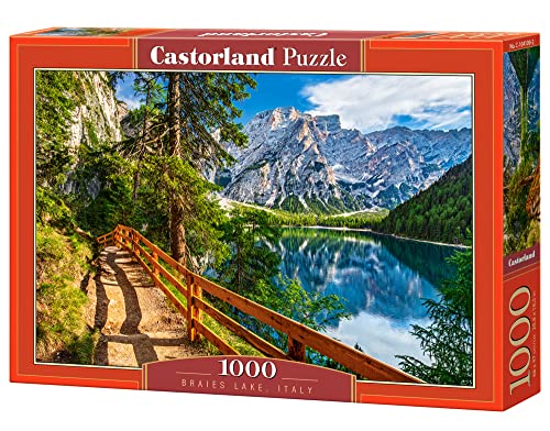Castorland 1000 Piece Jigsaw Puzzle, Braies Lake, Italy, Landscape Puzzle of Italy with Mountains, Dolomites, South Tyrol, Adult Puzzle, Castorland C-104109-2