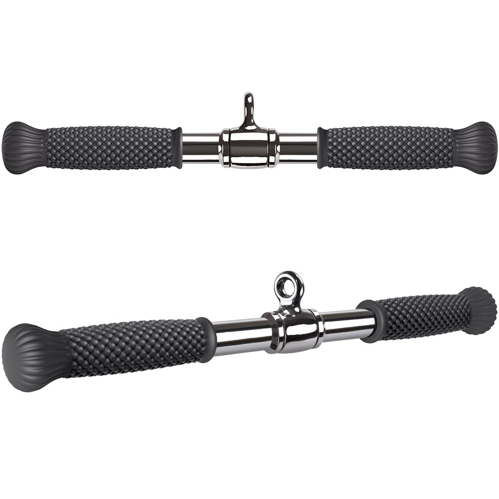 SELEWARE LAT Accesorios de la Máquina de Barra de Cable de Pull - Down para Gimnasio, Barra Recta Giratoria con Mango de Goma Antideslizante, para el Sistema de Poleas de la Banda de Resistencia