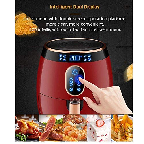 Haushalts-Luftfritteuse, digitaler Touchscreen, ölfrei, Heißluft, gesunde Fritteuse, Drehröstmaschine, Verpackungsgröße 29,8 x 29,8 x 35 cm, interessant – Bild 5