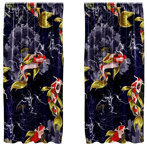 Cortinas de panel ligeras para salones modernos juego decorativo de flores moradas 55x84 2