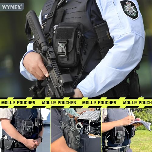 Image of WYNEX Tactical Phone Pouch Molle, EDC Phone Holster, Small Admim Pouch