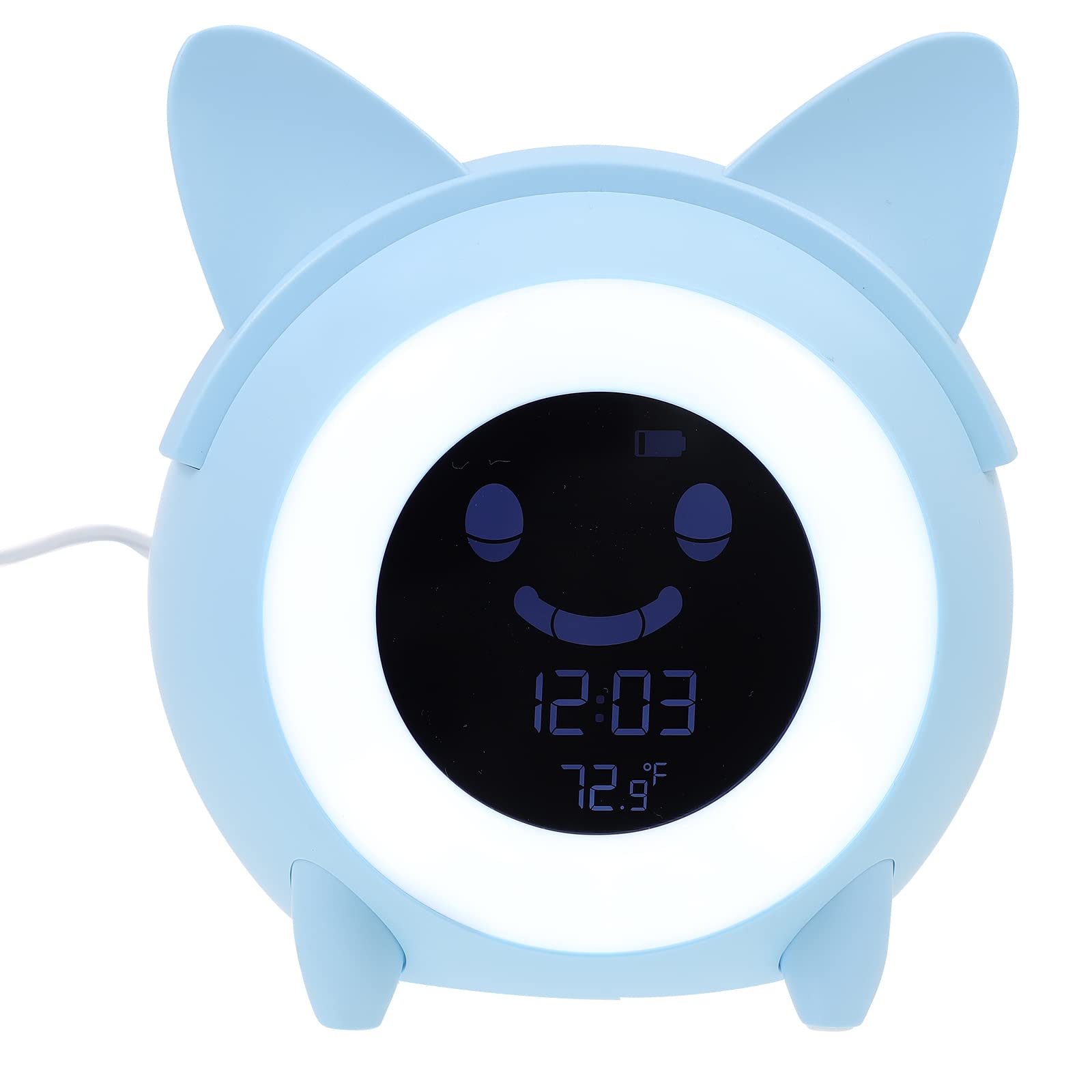 SOIMISS Kinder Digital Wecker mit Nachtlicht Kreatives Design aus Kunststoff für Schlafzimmer und Wohnzimmer Modernes Weckalarm und Sanfte Beleuchtung