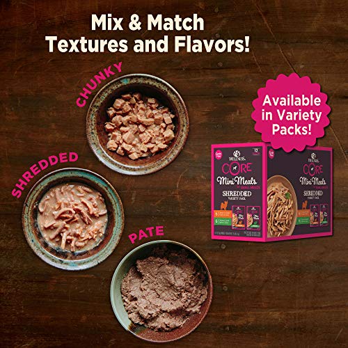 Wellness 6602 Core Natural Grain Free Small Breed Mini Meals Wet Dog Food, Shredded Chicken & Turkey Dinner In Gravy thumb #4