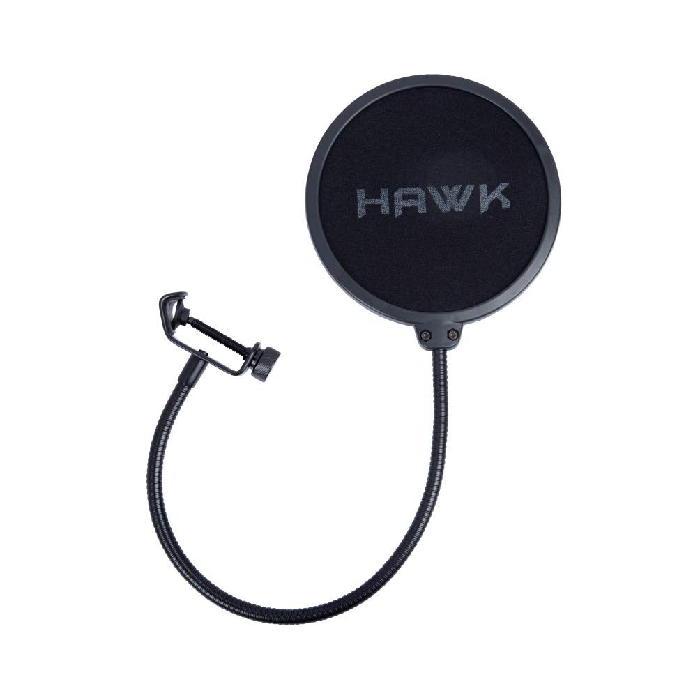 4. Hawk Proaudio PS02 Pop Filter for Vocal Recording/Streaming, 5.25 Inch (Black)