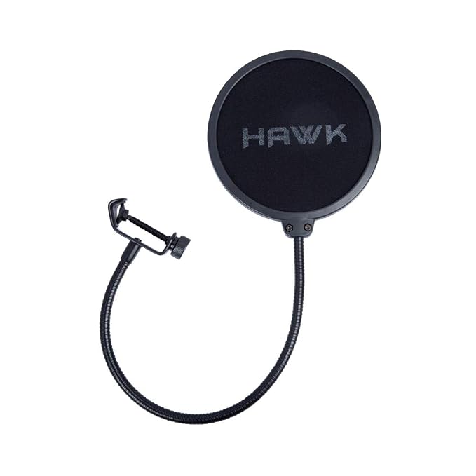 PS02 Pop Filter for Vocal Recording/Streaming, 5.25 Inch (Black)