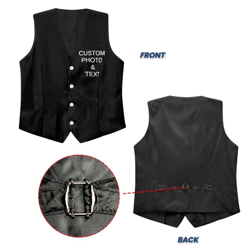 Customized Suit Vest Jacket, Personalised Text Suit Vest, Colour Options,Suitable For Work, Parties, Business, Dates, Performances4