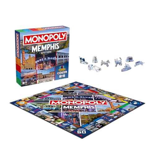 Monopoly Memphis TN edición 2-6 jugadores juego familiar miniatura 1