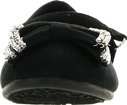 JELLYBEANS Jelly Beans Yoyoma Toddlers Little Girls Glitter Bow Ballerina Falt Shoes,Black,53