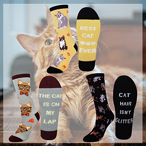 Jeasona Womens Funny Socks Plant Cat Nurse Gifts for Women Mom2