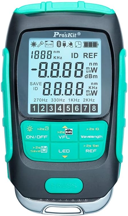 Pro'sKit MT-7615 Optical Power Meter 4 in 1 Multifunction Fiber Network/Disconnection/Lan Cable Tester Visual Fault Locator