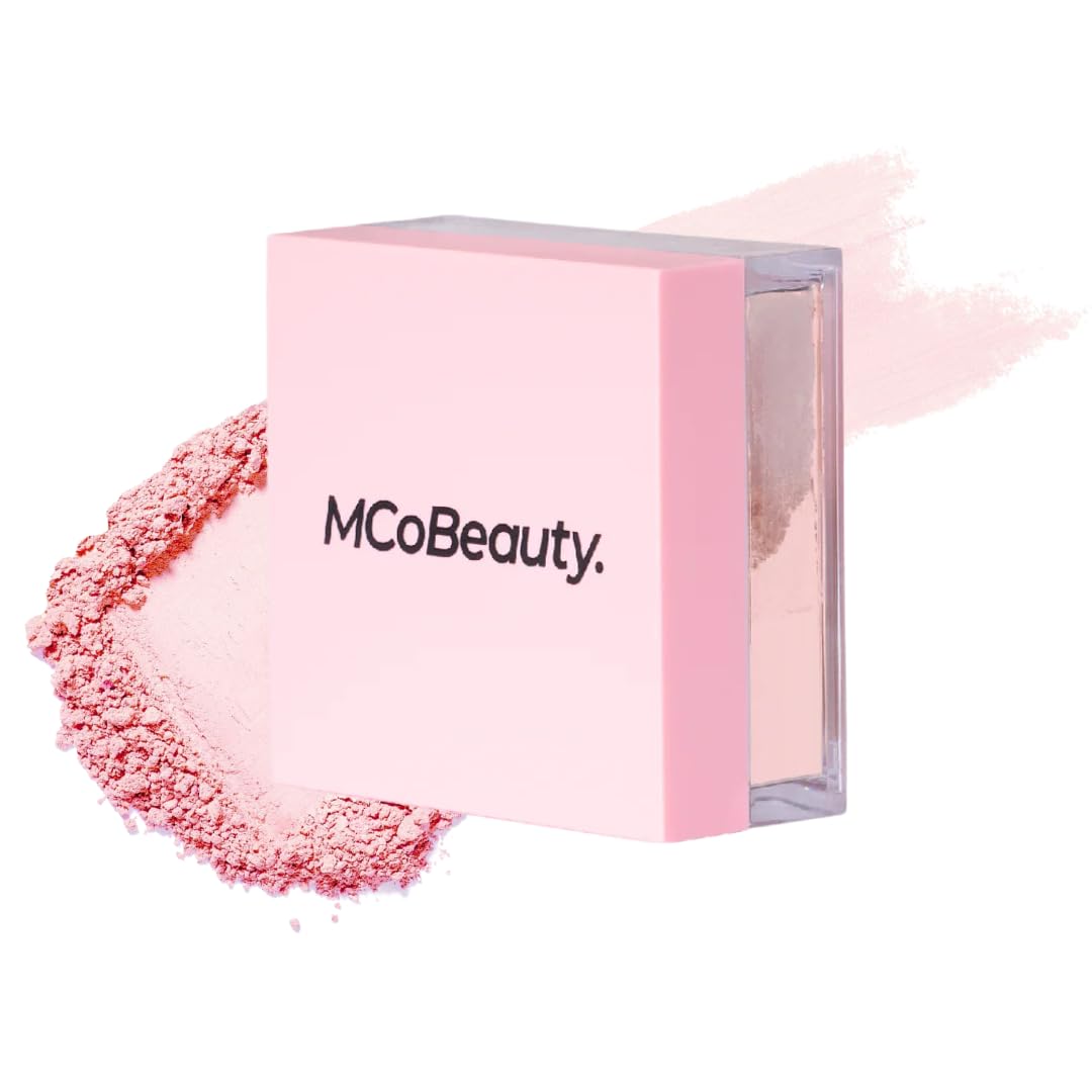 Loose Powder Cool & Set - Rose Pink Shade - Finely Milled Water-Based Setting Powder with Hyaluronic Acid, Glycerin & Vitamin E - Vegan, Cruelty Free Cosmetics - Face Makeup