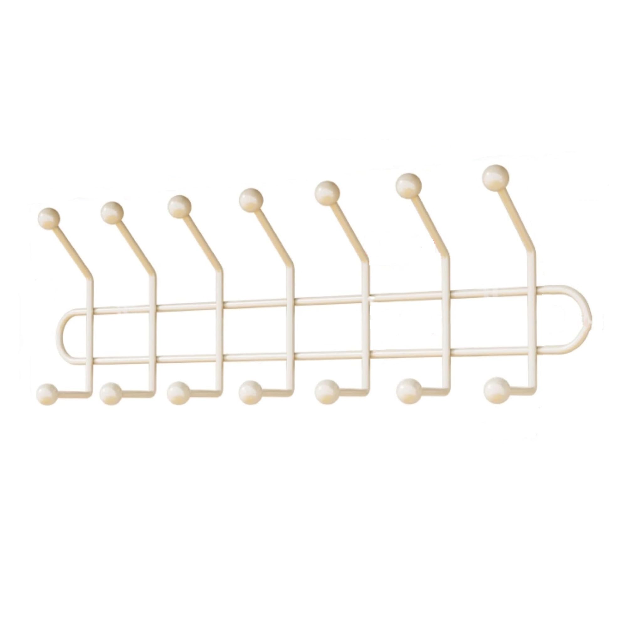 zhangrui1888 Coat Rack Shelf Wall Mounted Wall-Mounted Coat Rack for Behind Doors, Self-Adhesive Hook Strips