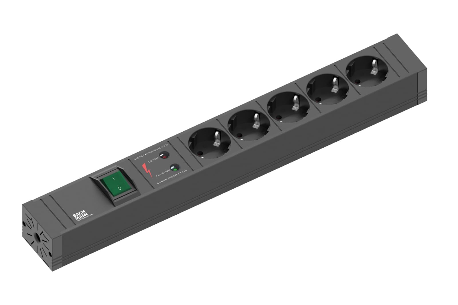 Bachmann Connect Line - Regleta 5xschukos+1int.Bipolar luminaria +protección sobretensión