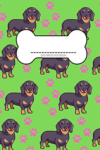 Dog Breed Notebook: Cute Dachshund Sausage Dog Owner Journal Notebook with Interior Motifs. Perfect for Dog Lovers