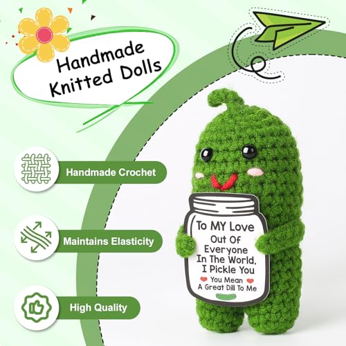 i love you gifts for her him birthday christmas gifts for boyfriend girlfriend wife husband couple romantic gifts anniversary gifts for women men valentine39s day gifts handmade crochet pickle