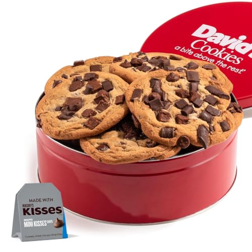 David's Jumbo Triple Chocolate Cookies with HERSHEY'S® Kisses, 8 x 4.5 Oz
