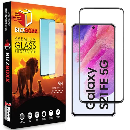 Image of Compatible With SAMSUNG Galaxy S21 FE 5G | | S21 FE 5G 2023 | Premium Tempered Glass | Full Screen Coverage-Edge to Edge | 9H Hardness | With easy Installation Kit (Pack of 1)