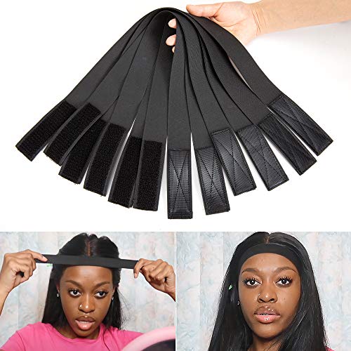 6Pcs Wig Edge Elastic Band With Adjust Band, Edge Slayer for Salon 65Cm Edge Grip Band 3.5Cm Width Edge Laying Band for Baby Hair Adjust band for Wigs 1.4 Inch Elastic Band