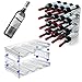 Imagen de Nenull 2pcs Botellero Frigorifico Apilable Nevera para 8 Botellas Organizador Botellas Frigorifico Plástico Botelleros Vino Apilable Soporte Botellas Nevera para Nevera Despensa Capacidad Armario