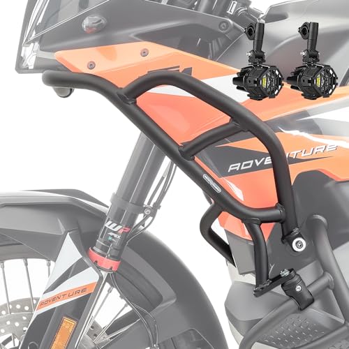 Set Sturzbügel + Scheinwerfer kompatibel mit KTM 790/890 Adventure 23-25 HG19 schwarz