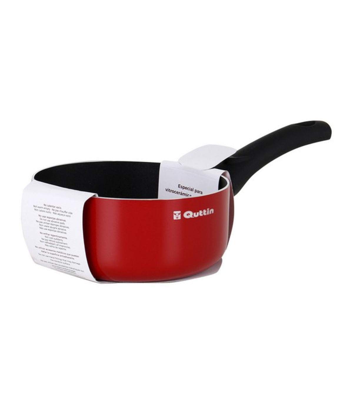 Casserole Quttin Infinit Soft Touch rouge 16cm en aluminium pour cuisine quotidienne