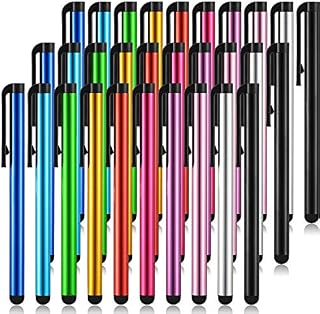 30 Pieces Stylus Pens Capacitive Slim Stylus Pens for Universal Touch Screens Devices, Compatible with iPhone, iPad, Tablet (10 Colors)