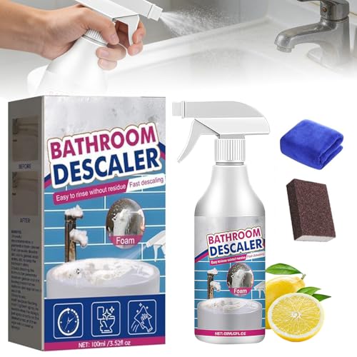 Fleckenentferner Reiniger für hartnäckige Flecken Multifunktional Badreiniger Duschkabinenreiniger Bathroom Descaler Schaum WC Reiniger Kalkentferner Dusche Stark für Glas Kanalisation Toiletten